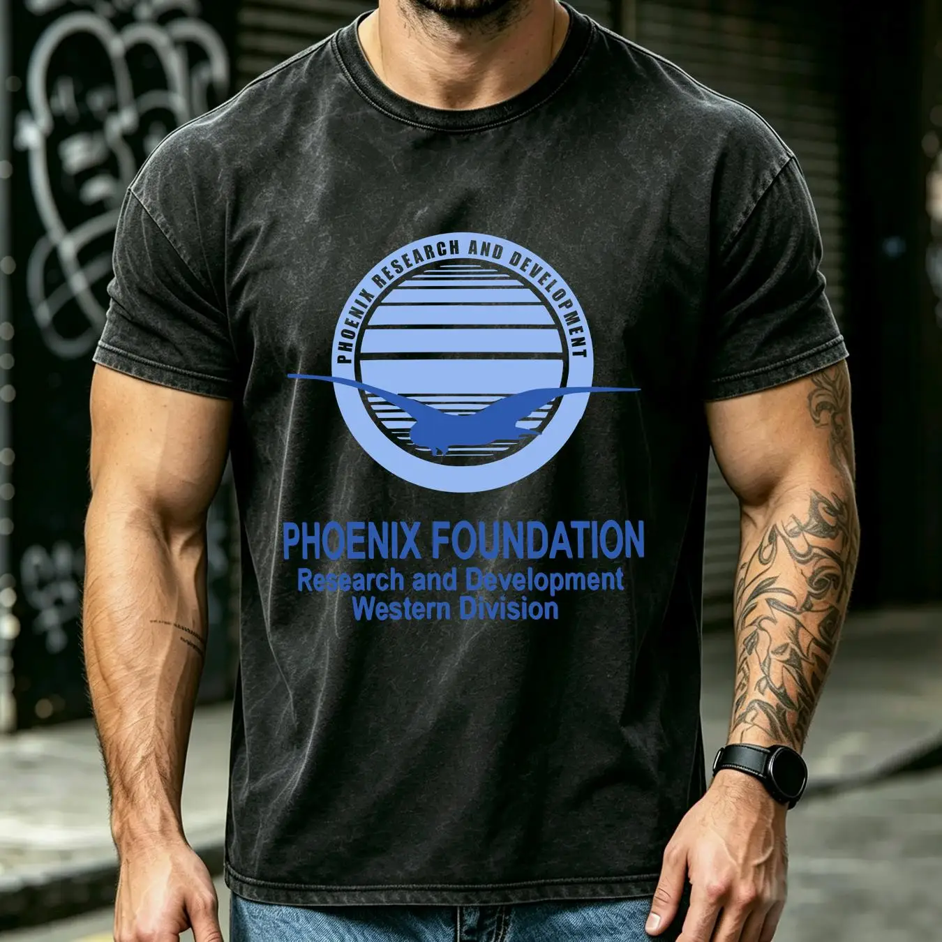 Vintage Fashion Research - washed T Shirt Phoenix Foundation 1494