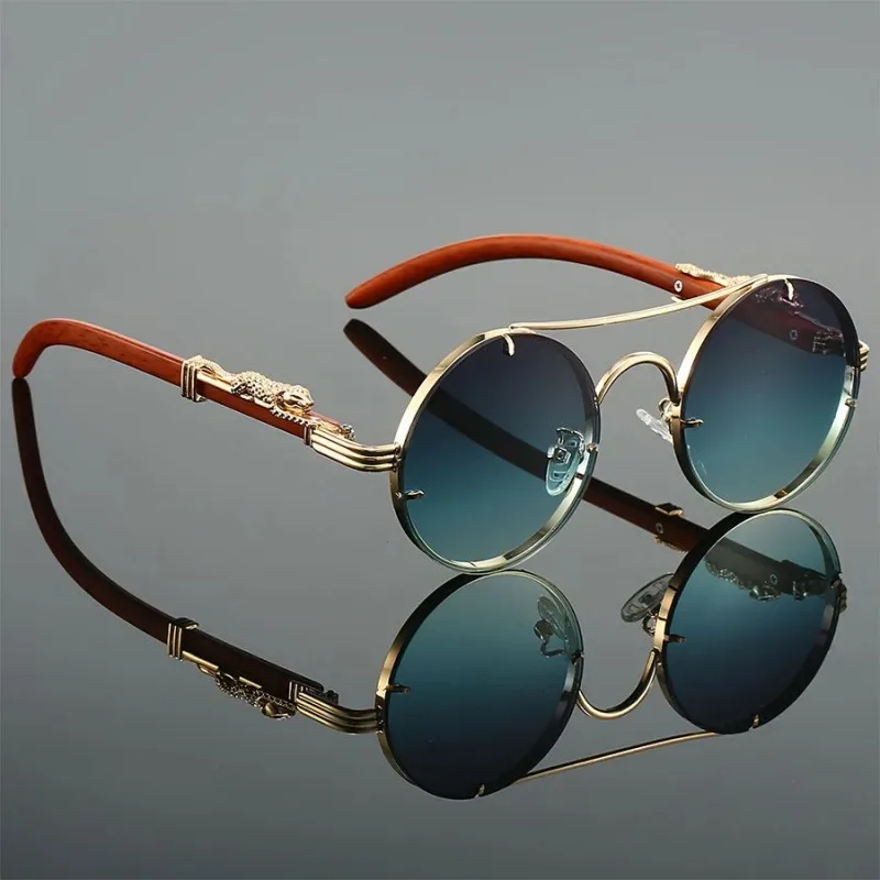 Vintage Fashion Enthusiasts - Vintage Round Outdoor Activities Sunglasses Men