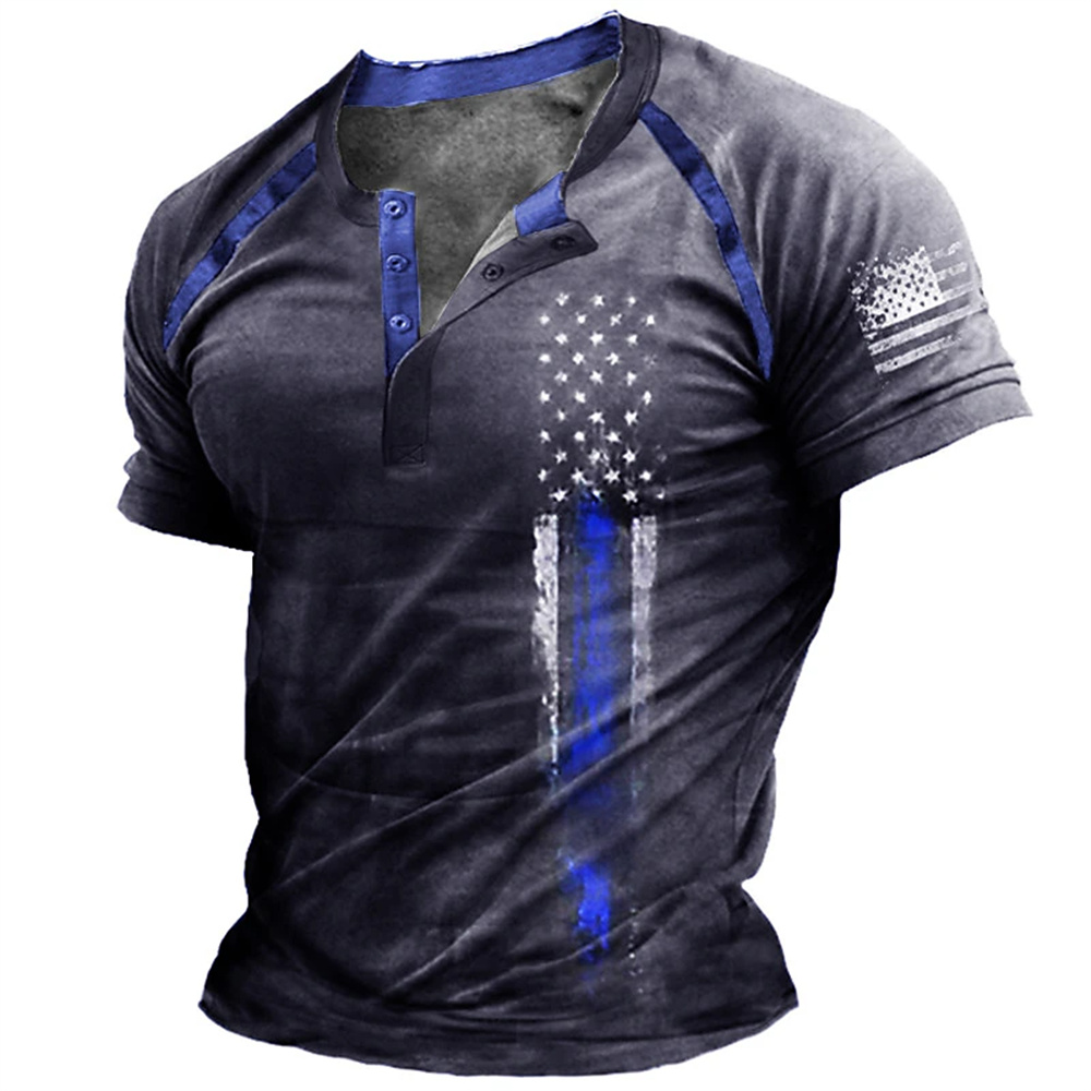 Funny 3D American Flag Print M - Vintage Fashion Jersey review and price