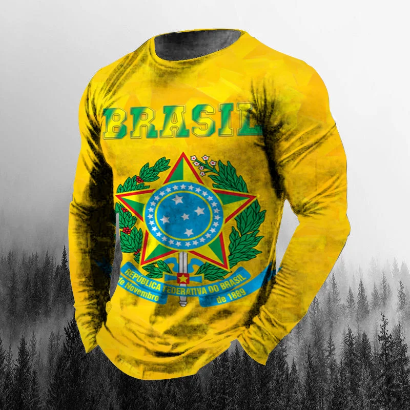 Vintage Brazilian Flag 3D Prin - Vintage Fashion Jersey review and price